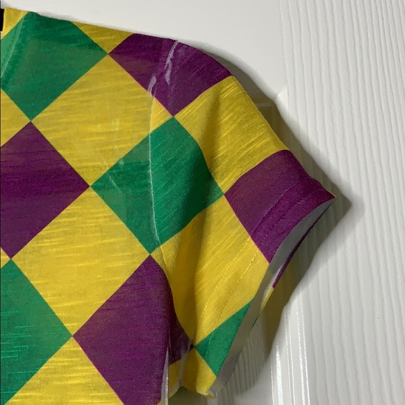 Raw Dyed Diamond Jester Print Tee Shirt - Picture 5 of 8